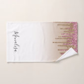 Serviette de bain en parties scintillant d'or viol (Serviette à main)