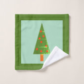 Serviette de bain en pin de Noël empilée (Gant de toilette)