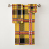 serviette de bain en plaid jaune (En situation)