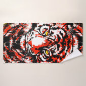 Serviette de bain en Tiger Rouge - Serviette de ba (Serviette de bain)