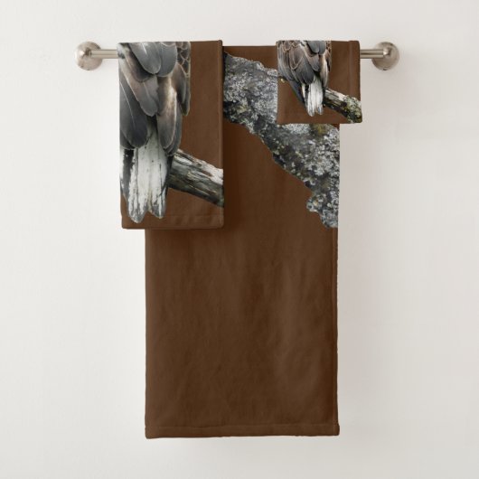 Serviette de bain Ensemble d'aigle (En situation)