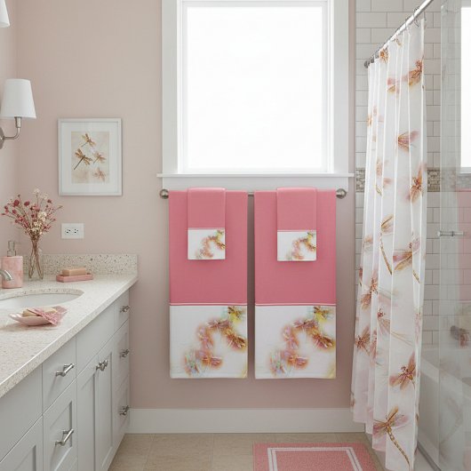 Serviette de bain ensemble de dragonflies aquarell