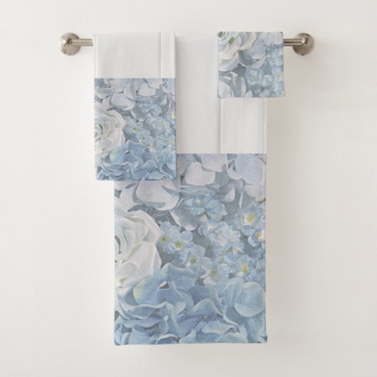 Serviette De Bain Ensemble Fleurs Bleues De Pays (En situation)