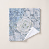 Serviette De Bain Ensemble Fleurs Bleues De Pays (Gant de toilette)