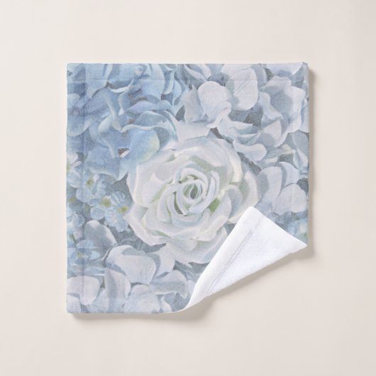Serviette De Bain Ensemble Fleurs Bleues De Pays (Gant de toilette)