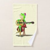 Serviette de bain ensemble grenouille jouant de la (Serviette à main)