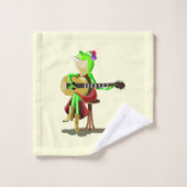 Serviette de bain ensemble grenouille jouant de la (Gant de toilette)