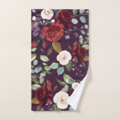 Serviette de bain Ensemble Plum violet Rose or Geo (Serviette à main)