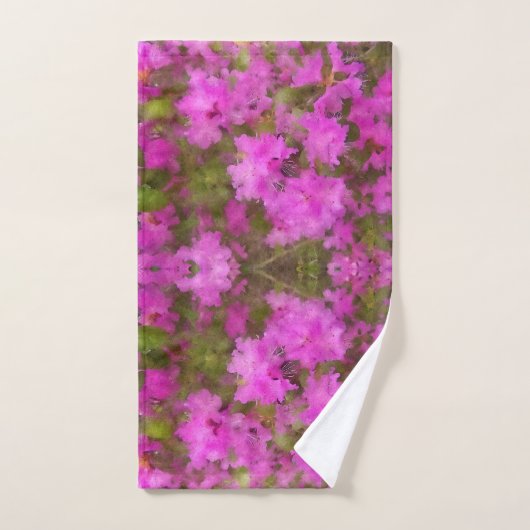 Serviette de bain ensemble Rhododendrons violets (Serviette à main)