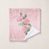 Serviette de bain Ensemble rose roses et Parties s (Gant de toilette)
