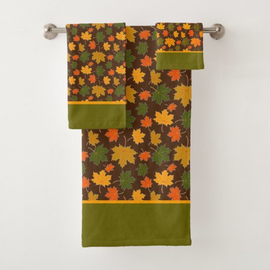 Serviette de bain feuille en érable (En situation)