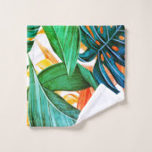 Serviette de bain feuille en palmier exotique colo (Gant de toilette)