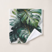 Serviette de bain Feuille Monstera Tropical (Gant de toilette)