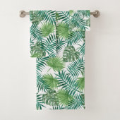 Serviette de bain Feuille Tropical Bright Green Pa (En situation)