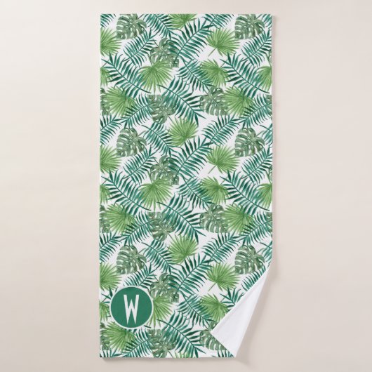 Serviette de bain Feuille Tropical Bright Green Pa (Serviette de bain)