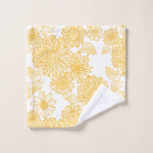 Serviette De Bain Fleur À Main (Gant de toilette)