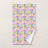 Serviette de bain fleur colorée (Serviette à main)