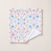 Serviette de bain fleur colorée (Gant de toilette)