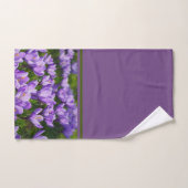Serviette de bain fleur de crocus violet de style (Serviette à main)