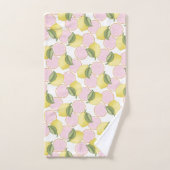 Serviette de bain fleurie Citrus rose (Serviette à main)
