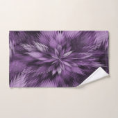 Serviette de bain fleurie décorative violette (Serviette à main)