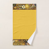 Serviette de bain fleurie en automne doré (Serviette à main)