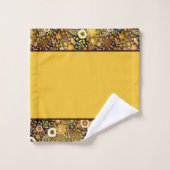 Serviette de bain fleurie en automne doré (Gant de toilette)