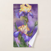 Serviette de bain Fleurs d'Iris (Serviette à main)