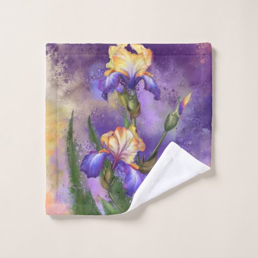 Serviette de bain Fleurs d'Iris (Gant de toilette)