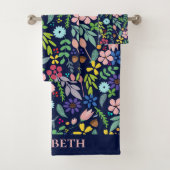 Serviette de bain Floral moderne (En situation)