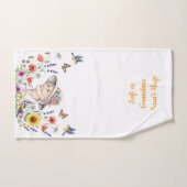 Serviette de bain florale de grand-mère (Serviette à main)