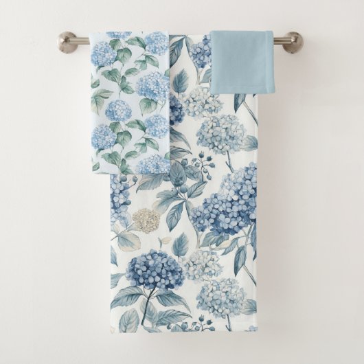 Serviette de bain florale Hydrangea (En situation)