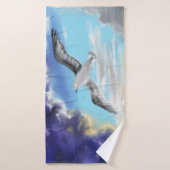 Serviette de bain flottante Sea Sunset Seagull (Serviette de bain)
