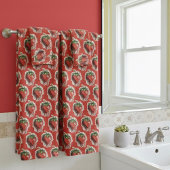 Serviette de bain fraise