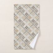 Serviette de bain géométrique accent moderne paste (Serviette à main)