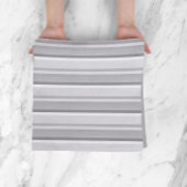 serviette de bain gris blanc rayé