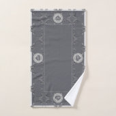 Serviette de bain gris et argent du 25e anniversai (Serviette à main)