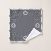 Serviette de bain gris et argent du 25e anniversai (Gant de toilette)