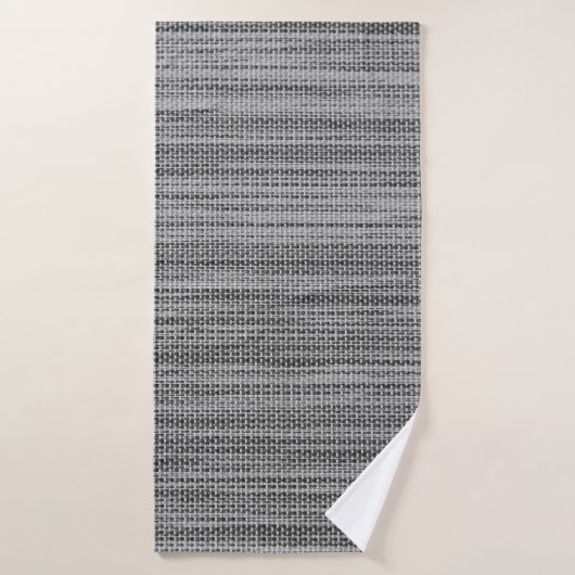 Serviette de bain grise en fausse maille (Serviette de bain)