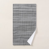 Serviette de bain grise en fausse maille (Serviette à main)