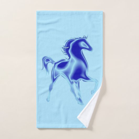 Serviette de bain Horse Set Bleu (Serviette à main)
