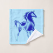 Serviette de bain Horse Set Bleu (Gant de toilette)