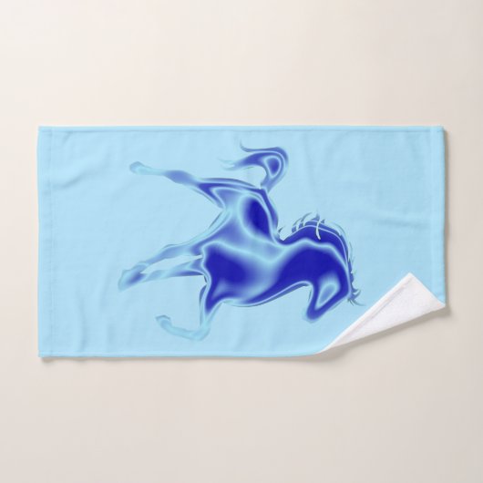 Serviette de bain Horse Set Bleu (Serviette à main)