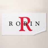 Serviette de bain initiale personnalisée (Serviette de bain)