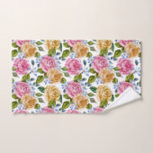 Serviette De Bain Jaune Et Rose (Serviette à main)