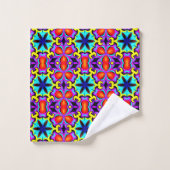 Serviette de bain jaune et rouge (Gant de toilette)