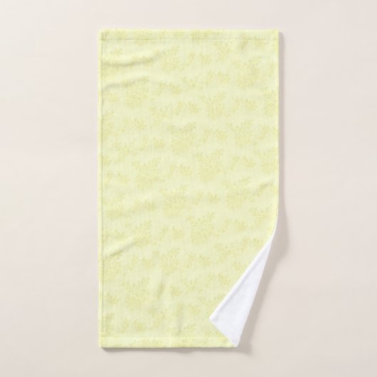Serviette de bain jaune Floral Damask (Serviette à main)