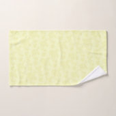 Serviette de bain jaune Floral Damask (Serviette à main)