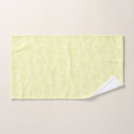 Serviette de bain jaune Floral Damask (Serviette à main)