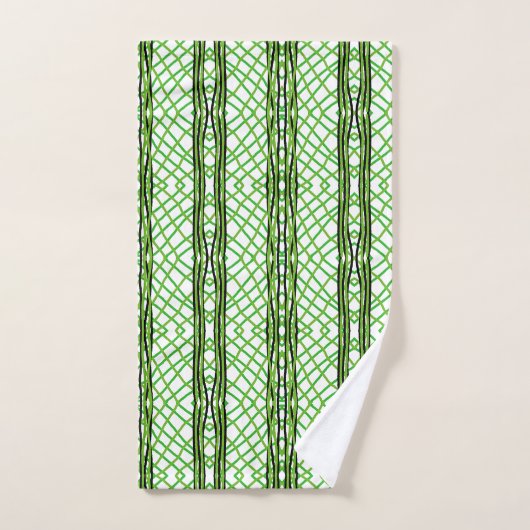 Serviette De Bain Jeu Vert, Noir, Blanc (Serviette à main)